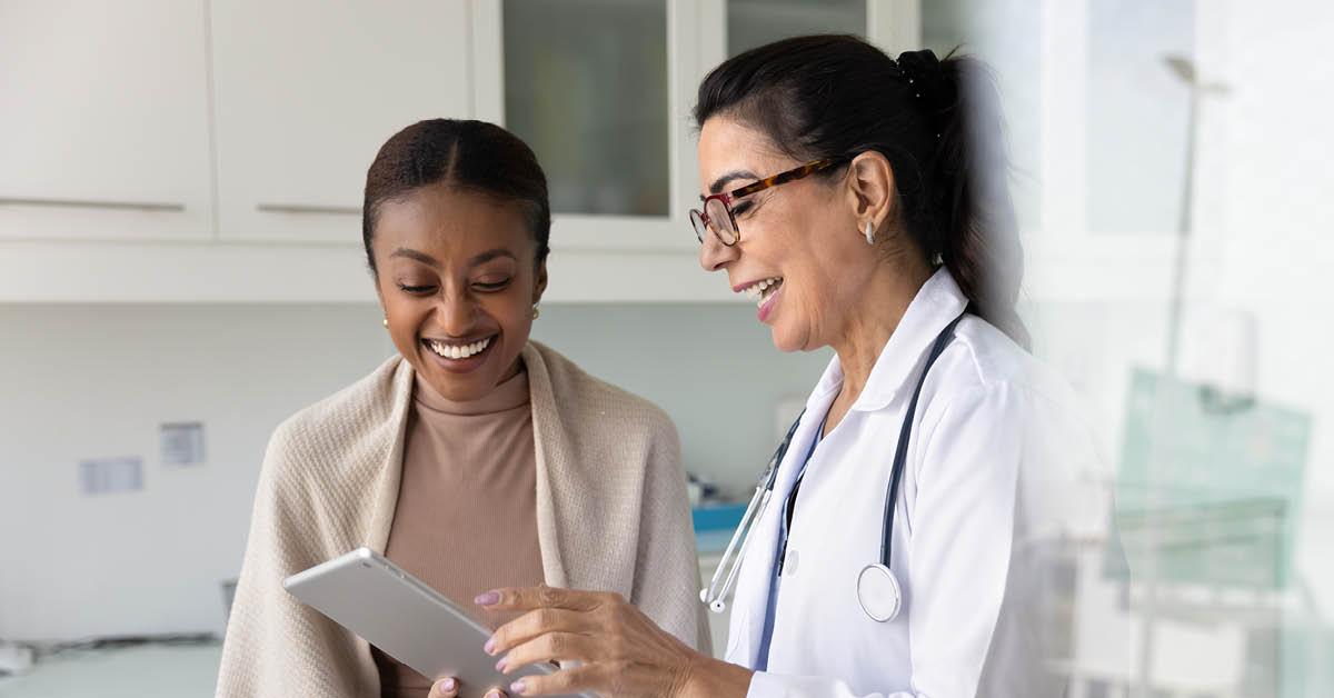 doctor with female patient